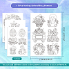 4 Sheets 11.6x8.2 Inch Stick and Stitch Embroidery Patterns DIY-WH0455-097-2