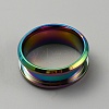 304 Stainless Steel Grooved Finger Ring Settings RJEW-WH0010-08A-MC-2