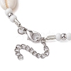 Summber Beach Natural Cowrie Shell Beaded Necklaces NJEW-JN04783-03-5