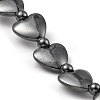 Heart Synthetic Non-Magnetic Hematite Beaded Necklaces for Women Men NJEW-E097-08-2