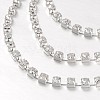 Brass Rhinestone Three-Tiered Anklets AJEW-AN00074-01-2