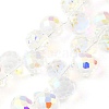 Electroplate Glass Beads Strands X-EGLA-D030-17T-2