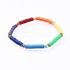 Handmade Polymer Clay Stretch Bracelets BJEW-JB04632-1