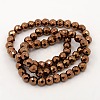 Electroplate Magnetic Synthetic Hematite Beads Strands G-M007-60-2