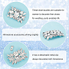 HOBBIESAY 2Pcs Alloy Rhinestone Shoe Buckle Clips AJEW-HY0001-65A-4