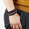 1Pc Cowhide Leather Cord Multi-strand Bracelets BJEW-CL0001-48A-6