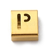 Ion Plating(IP) 304 Stainless Steel Square Slide Charms STAS-L132-24P-G-1