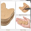 50Pcs Cat Shape Kraft Paper Earring Cards CDIS-CJ0001-02-3