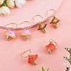 Enamel Mushroom Dangle Stud Earrings JE987C-5