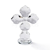 Natural Quartz Crystal Cross Figurines AJEW-H154-01B-1