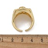 Brass Micro Pave Clear Cubic Zirconia Cuff Rings for Women RJEW-U041-06G-5