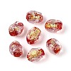 Handmade Foil Glass Beads Strands FOIL-N033-02A-1