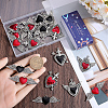 24Pcs 6 Styles Alloy Enamel Pendants ENAM-SC0005-03-3