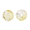 Transparent Spray Painting Crackle Glass Beads GLAA-L046-01B-10-2