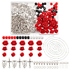 SUPERFINDINGS Religion and Rose Beads Necklace DIY Making Kit DIY-FH0004-05-1