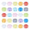 100Pcs UV Plating Transparent Acrylic European Beads TACR-TA0001-93A-2