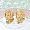 Ion Plating(IP) 304 Stainless Steel Stud Earrings EJEW-A118-06G-06-2