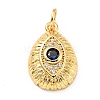 Brass Micro Pave Cubic Zirconia Pendants KK-E036-05G-1