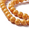 Painted Glass Bead Strands X-DGLA-S071-8mm-22-4