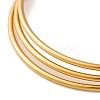 7 cs Vacuum Plating 304 Stainless Steel Bangles Set for Women BJEW-A011-09H-G-3