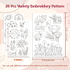 4 Sheets 11.6x8.2 Inch Stick and Stitch Embroidery Patterns DIY-WH0455-183-2