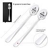 Stainless Steel Spoons Set AJEW-WH0160-031-2