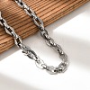 304 Stainless Steel Dapped Chains Bracelets for Men & Women BJEW-D042-26P-2