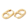 Rack Plating Brass Oval with Heart Hoop Earrings EJEW-D064-09G-2