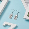 304 Stainless Steel Dangle Earrings EJEW-JE05180-01-3