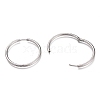 304 Stainless Steel Needle with 201 Stainless Steel Ring Huggie Hoop Earrings EJEW-L256-02D-P-2