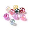 UV Plating Rainbow Iridescent Acrylic Beads OACR-C010-14-1