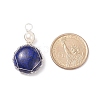 Natural Dyed Lapis Lazuli Pendants PALLOY-JF01790-03-2