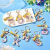 Alloy Resin Polygon Keychains KEYC-TADJ0002-03G-H-3