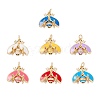 Brass Micro Pave Cubic Zirconia Pendants KK-P201-16G-1