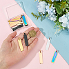 15Pcs 5 Colors 304 Stainless Steel Pendants STAS-ME0002-04-5