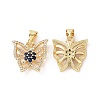 Brass Micro Pave Cubic Zirconia Pendants ZIRC-I063-44G-02-1