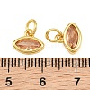 Brass Pave Cubic Zirconia Charms CU-CBA3D67-11G-06-3