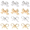 16Pcs 4 Styles Brass Stud Earring Findings KK-YW0002-95-1
