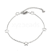 304 Stainless Steel Cable Chain Anklets AJEW-H104-06P-1
