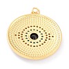 Real 18K Gold Plated Brass Micro Pave Cubic Zirconia Pendants ZIRC-L100-084G-4