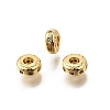 Brass Micro Pave Cubic Zirconia Beads KK-C106-14G-1