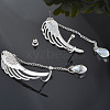 Alloy Tassel Stud Earrings WG6752E-01-2