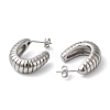 Non-Tarnish 304 Stainless Steel Arch Stud Earrings EJEW-K244-38P-2