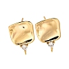 Brass Micro Pave Cubic Zirconia Stud Earring Findings KK-Z092-07G-1