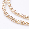 1 Strand Electroplate Glass Beads Strands X-EGLA-J025-F11-2