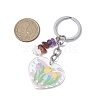 Valentine's Day Acrylic Heart Pendant Keychain KEYC-JKC00991-3