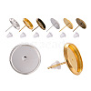 Brass Ear Studs Settings IFIN-YW0001-15-1