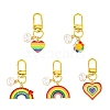 Rainbow Color Alloy Enamel Pendant Decorations HJEW-YW00001-01-2