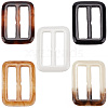 Gorgecraft 20Pcs 5 Colors Rectangle Resin Buckle Clasps FIND-GF0004-56-1