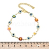 304 Stainless Steel Enamel Link Bracelets for Woman BJEW-S157-08G-5